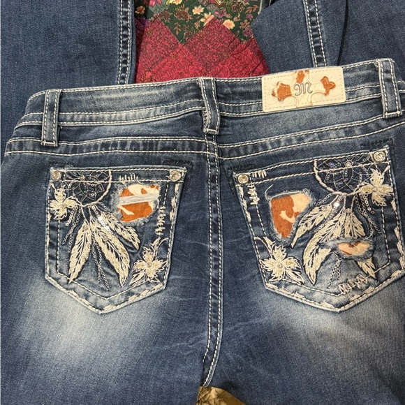 Miss me Chloe boot cut Jean with real cow hair inlay 30/34 - Picture 5 of 11